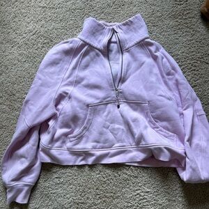 Light Pink Half-Zip Women's Top